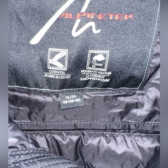 Men's Charcoal Alpine Tek 90/10 Down Vest, XL - Picture 3 of 4